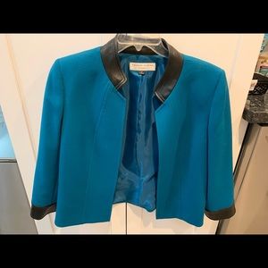 Tahari Levine studios green blazer